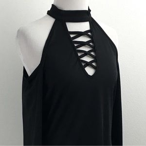 Zanzea Collection | Criss Cross & Cold Shoulder Top